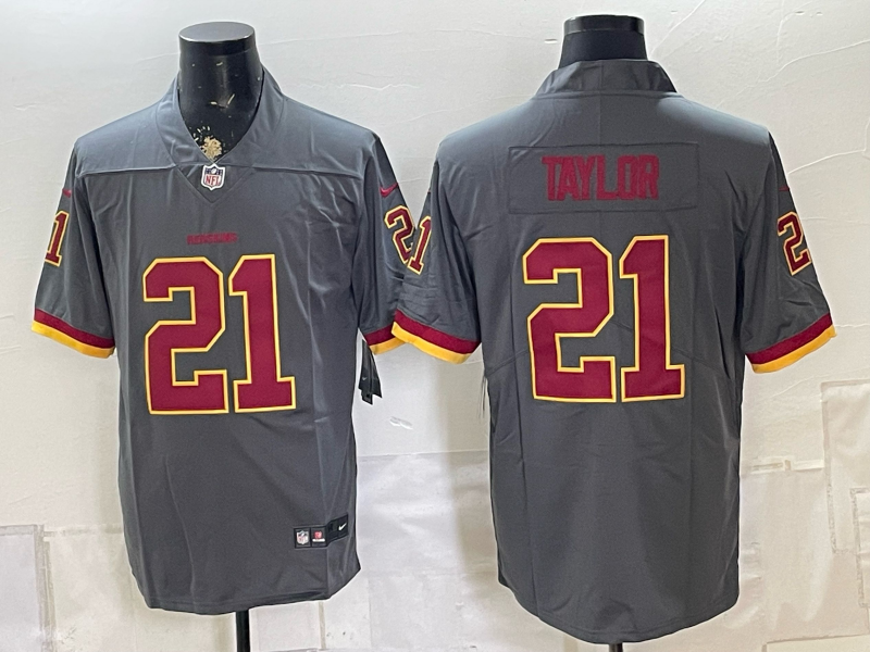 Men 2026 Washington Redskins #21 Taylor grey Limited Nike NFL Jersey 0826003